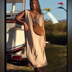 Carta Tee Shirt Midi Dress in Irish Cream